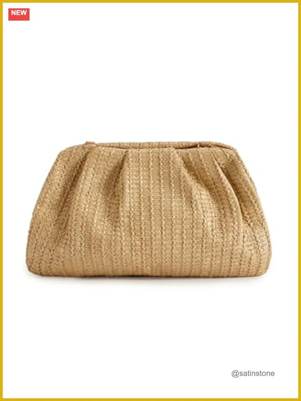 Elegant Woven Straw Clutch Purse for Women | Beach Summer Crossbody Handbag